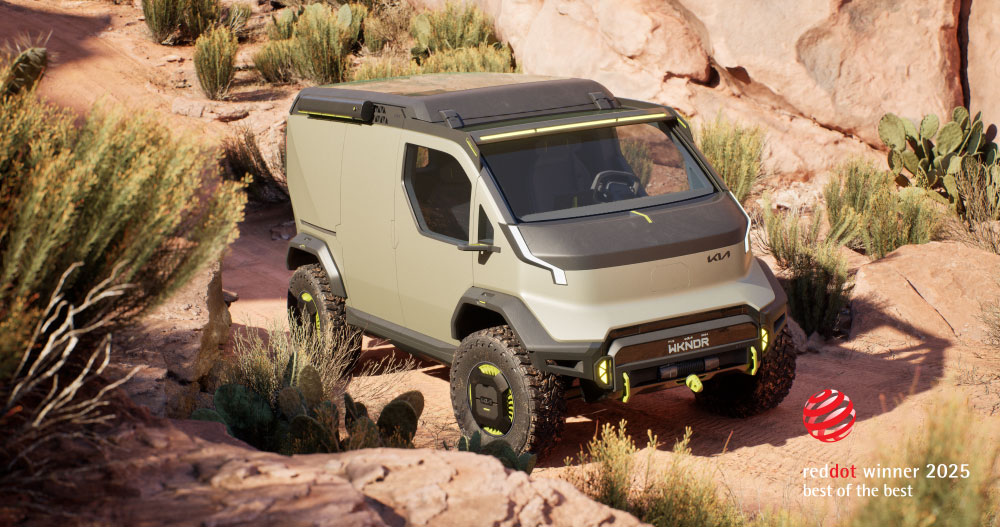 Kia primește multe premii „Red Dot Awards”: Design Concept 2025 cu cinci premii și marea distincție pentru conceptul PV5 WKNDR